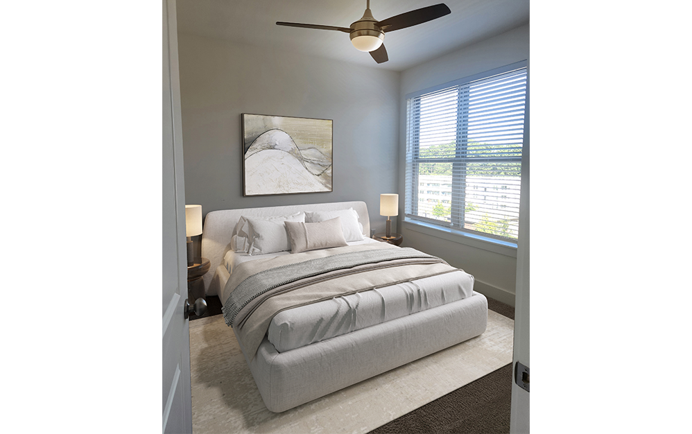 virtually staged bedroom