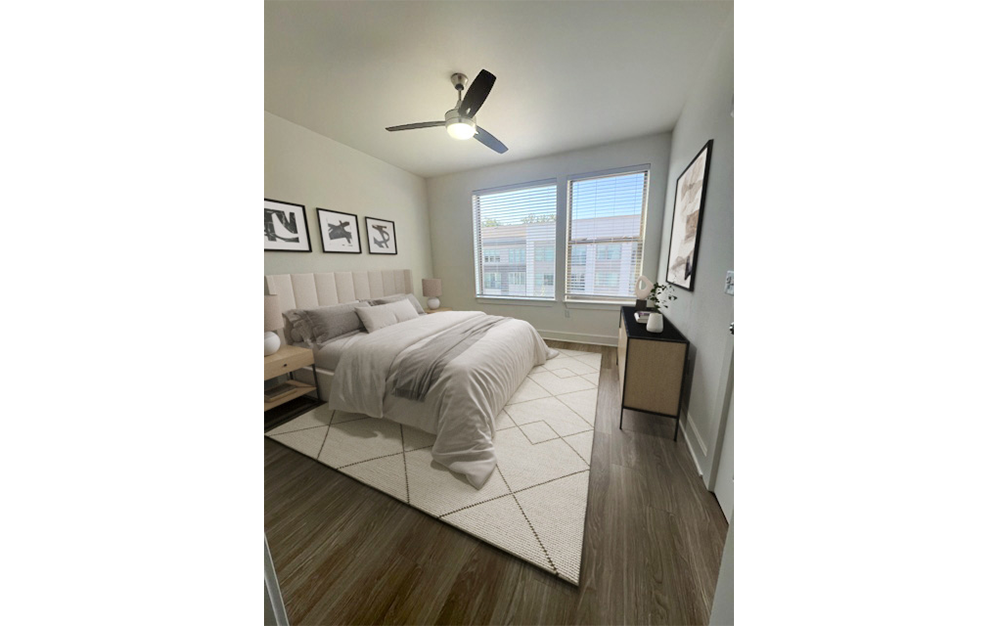 virtually staged bedroom